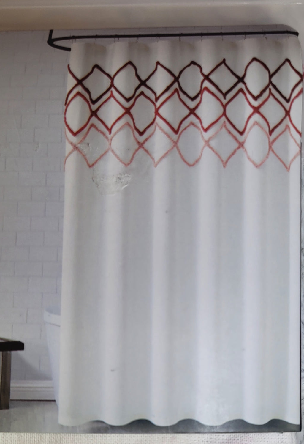 Lucky brand 100% Cotton Tufted shower curtain
