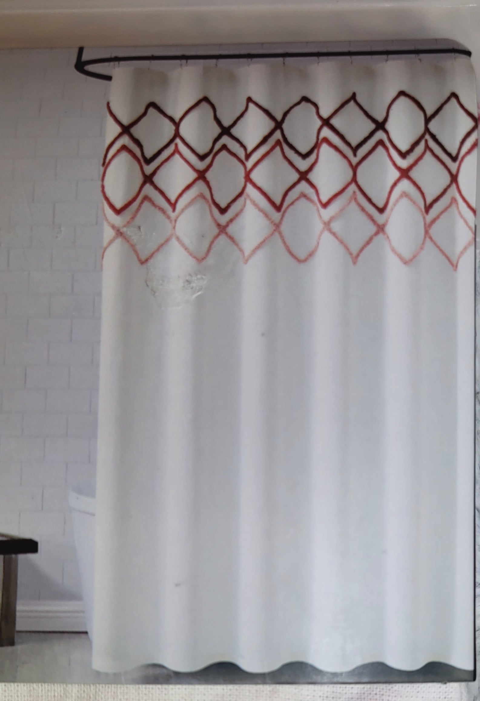 Lucky brand 100% Cotton Tufted shower curtain