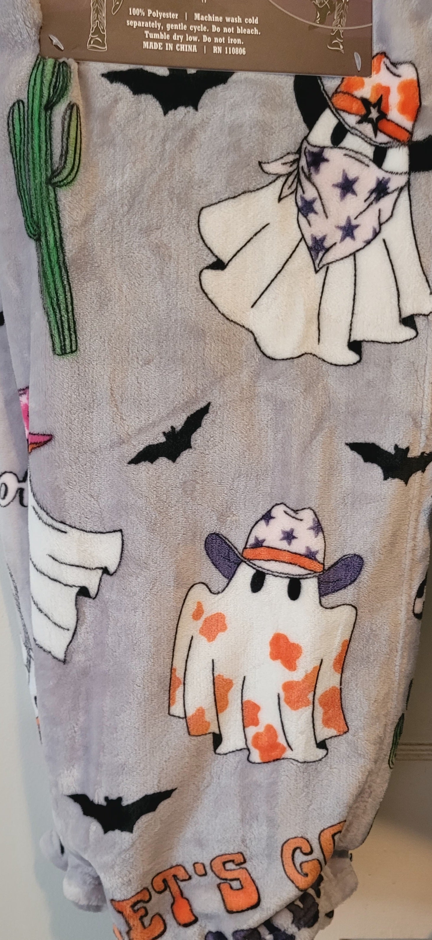 Graveyard Goods Plush Halloween Country western throw