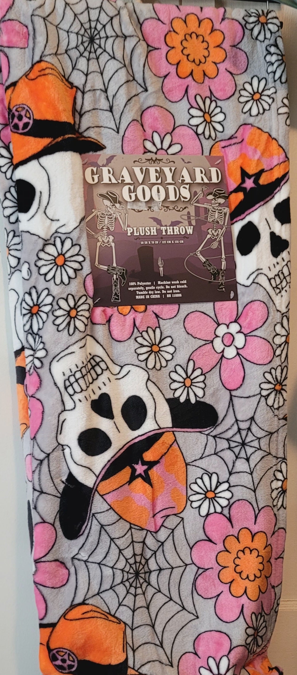 Graveyard Goods Plush Halloween Country western throw