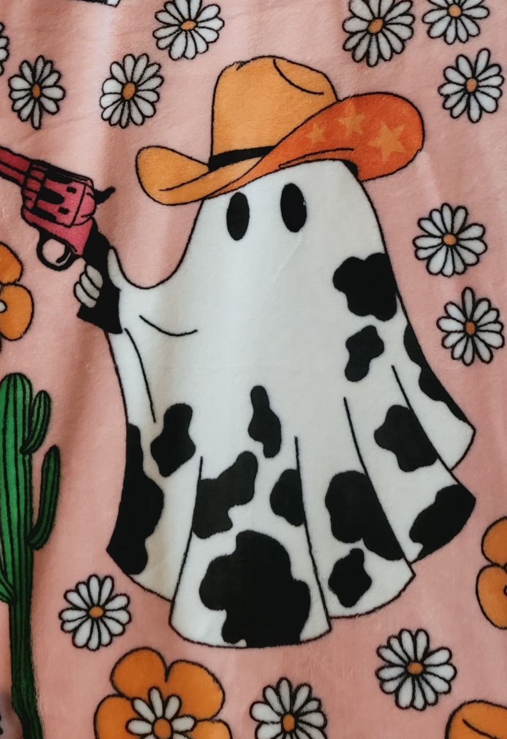 Graveyard Goods Plush Halloween Country western Ghost throw