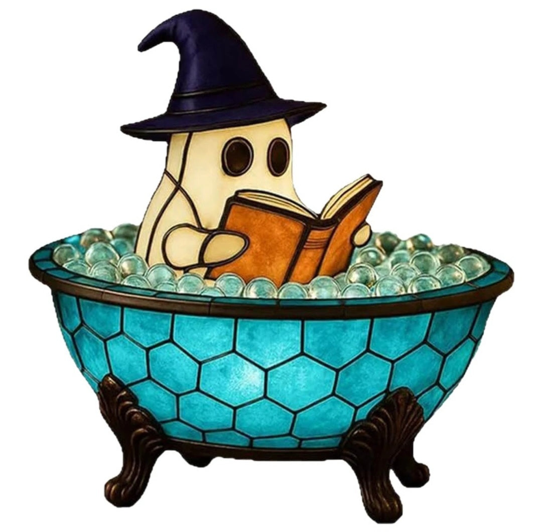 Halloween ghost bubble bath lamp