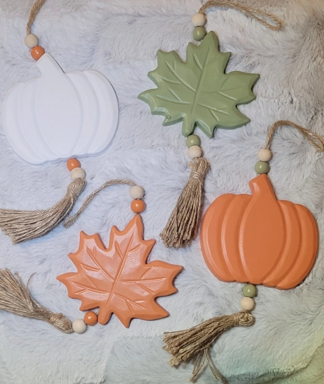 Beaded country style fall wooden decor
